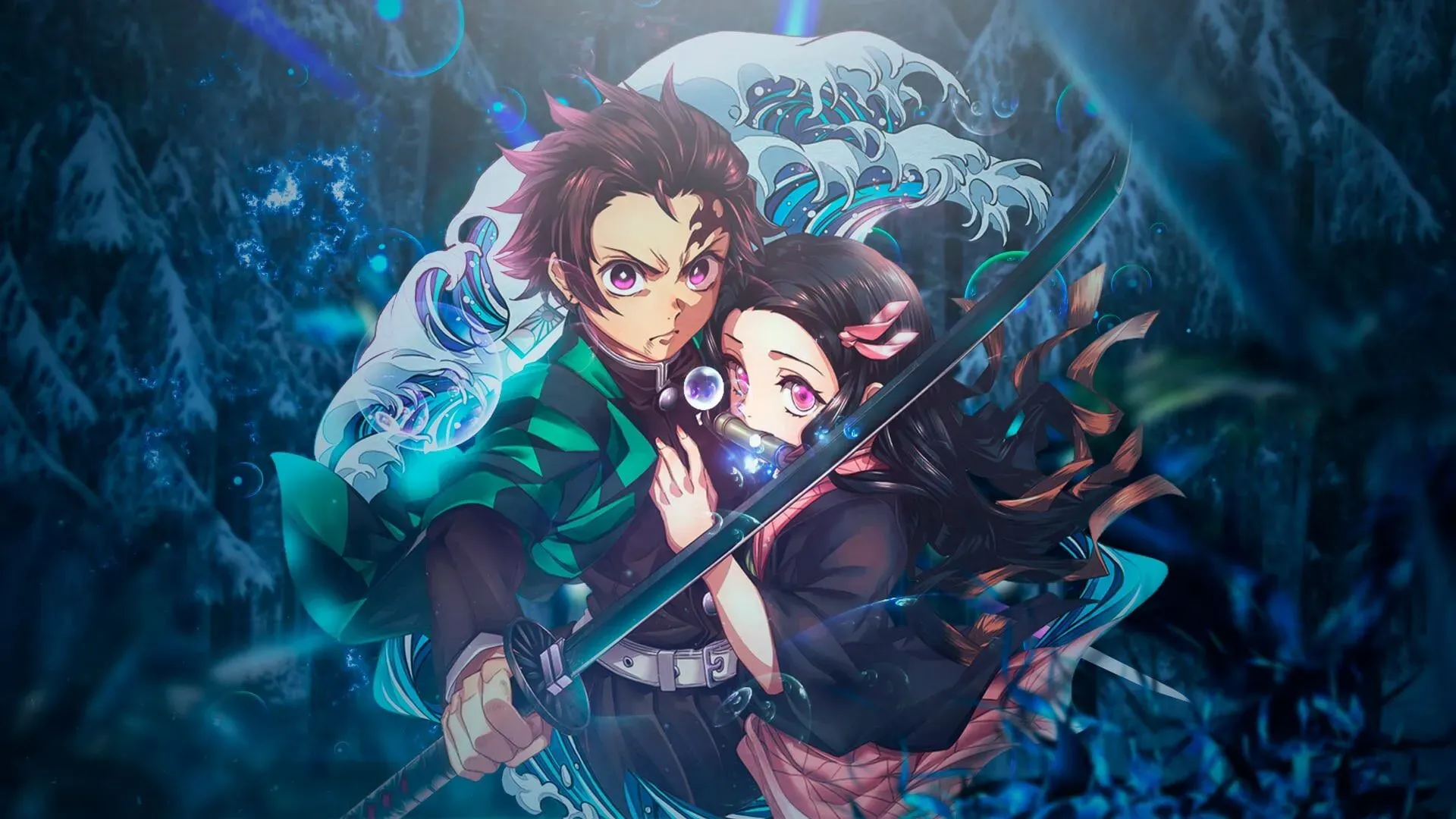 Tanjiro utilisant le souffle de l’Eau