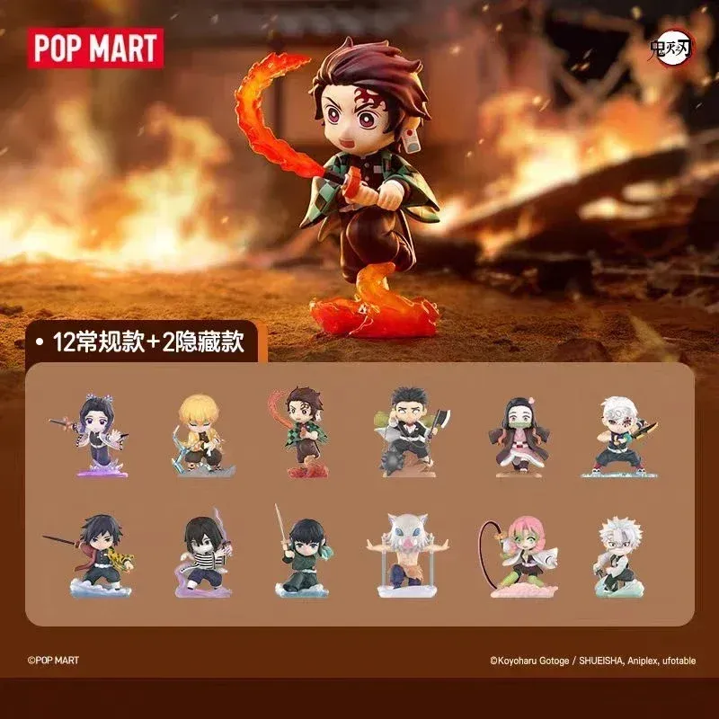 POP MART Demon Slayer Kimetsu No Yaiba Battle Blind Box Figurine d'anime