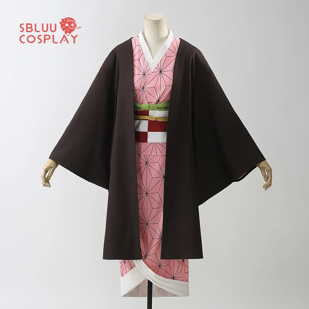 Cosplay Nezuko Cosplay adulte haute qualité SR bambou Tube accessoire brun foncé Haori
